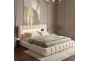 Simurq Polsterbett Doppelbett mit Bettkasten und LED Beige Bild 2