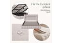 Simurq Polsterbett Doppelbett mit Bettkasten und LED Beige Bild 4