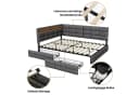 Simurq Polsterbett Schlafsofa 140x200 L-Form mit LED & USB Bild 5