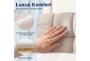 Simurq Polsterbett Bubble Design Beige Grau Leinenstoff Bild 5