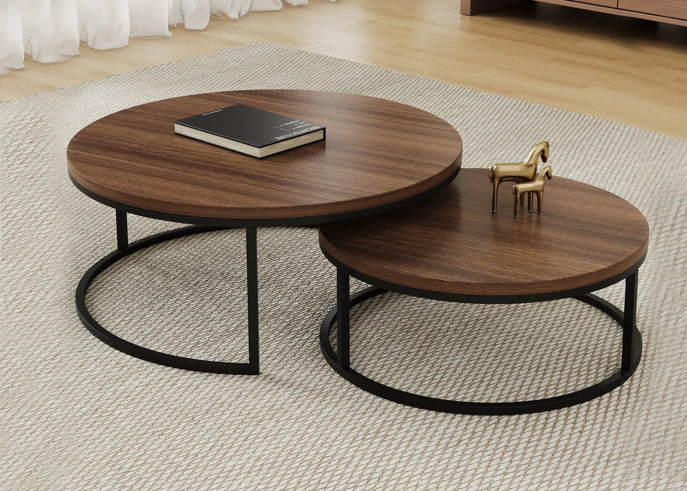 oleyluckidea Couchtisch 90° drehbar braun 2-in-1 - Bild 2