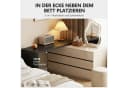 oleyluckidea L-förmiger Schreibtisch mit 6 Schubladen Beige/Schwarz Bild 4