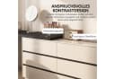 oleyluckidea L-förmiger Schreibtisch mit 6 Schubladen Beige/Schwarz Bild 5