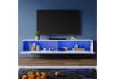 SONNI Lowboard TV-Schrank 180cm Weiß mit Beleuchtung Bild 1
