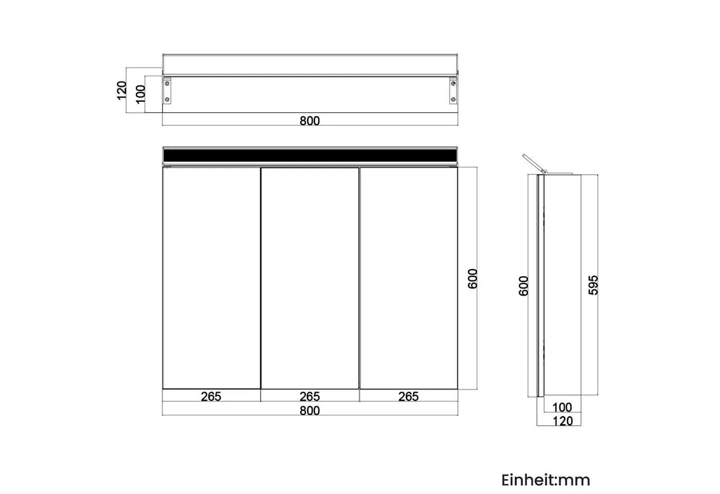 SONNI Spiegelschrank mit Beleuchtung und Touch-Steuerung - Bild 4