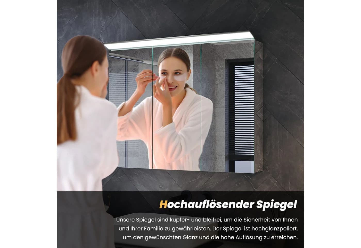 SONNI Spiegelschrank mit Beleuchtung und Touch-Steuerung - Bild 5