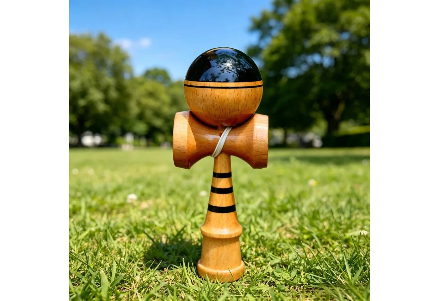 Kityhome Kendama aus Buchenholz - Japanisches Geschicklichkeitsspiel - Bild 5