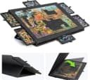 Kityhome Puzzleunterlage 2-in-1 Grau mit 6 Schubladen & Filz Bild 2