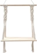 AURIVION Makramee Wandregal Holz Weiß Boho Deko Bild 2