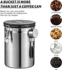 AURIVION Vorratsdose Kaffeedose 2,8L Luftdicht Edelstahl Schwarz/Silber Bild 1