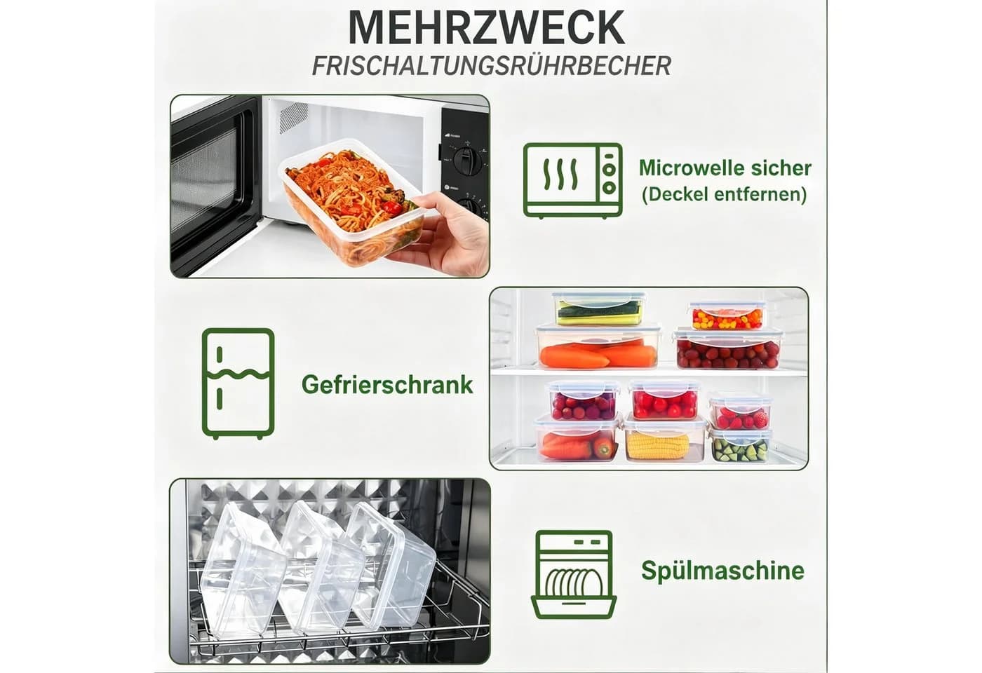 Kityhome Vorratsdosen Set 48-tlg. Luftdicht BPA-frei PP - Bild 4