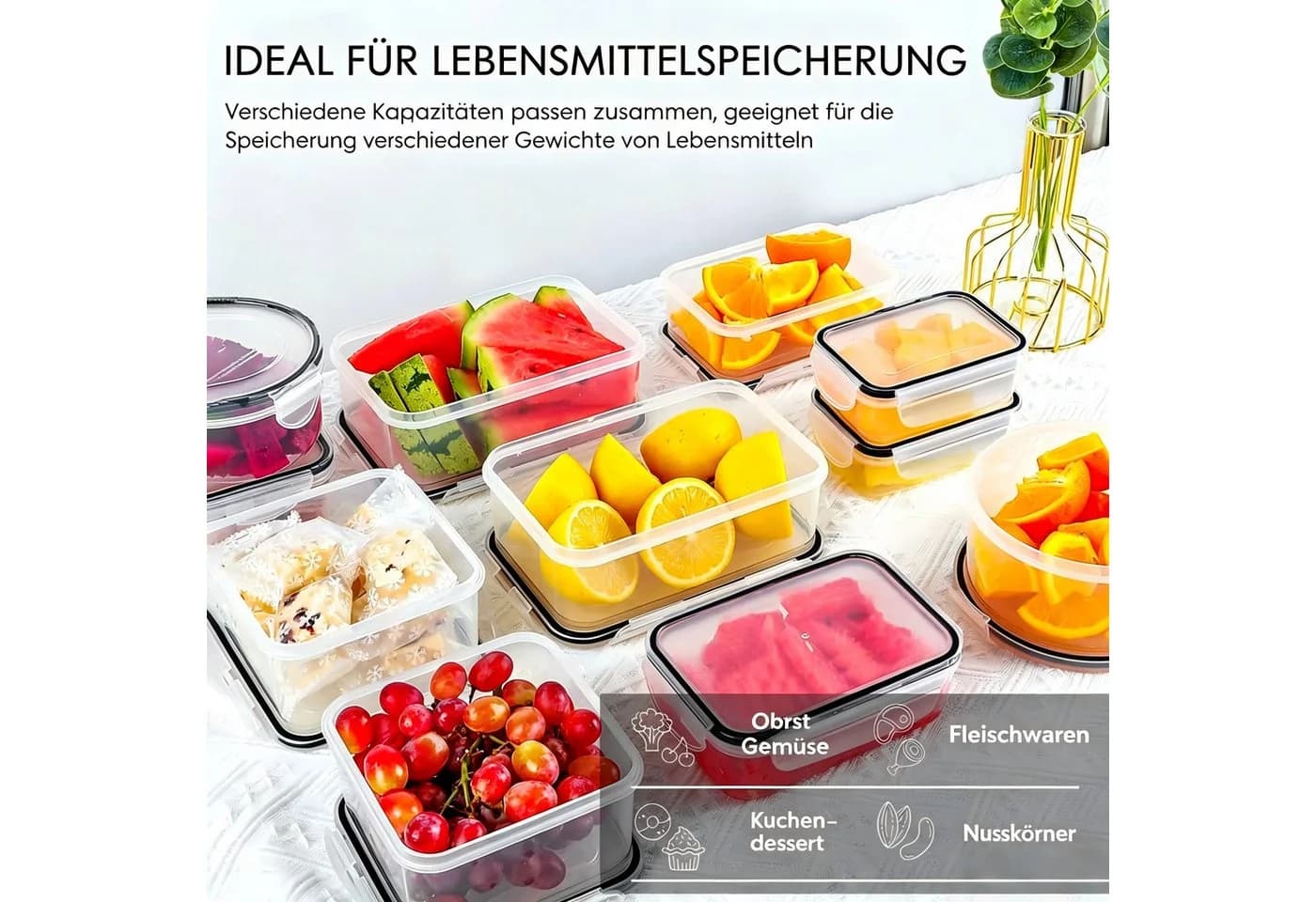 Kityhome Vorratsdosen Set 48-tlg. Luftdicht BPA-frei PP - Bild 5