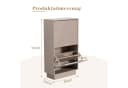 UEV Schuhschrank mit 2/3 Klappen schmal Moka Bild 3