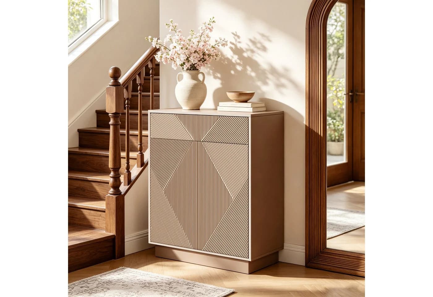 UEV Sideboard 70x94cm Moka Push-to-Open mit 2 Türen & Schublade