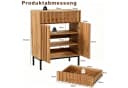 UEV Sideboard Modern Grifflos Schwarz/Natur 70x37x88,5cm Bild 3