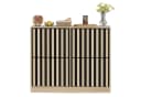 UEV Schuhschrank mit 4 Klappen, Schuhregal Schmal, 102x24x86,5cm, Schwarz Bild 2