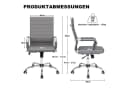 UEV Ergonomischer Bürostuhl Grau Metallrahmen Kunstleder Bild 3