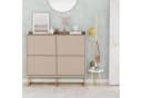 UEV Schuhschrank schmal mit 4 Klappen Moka Bild 3