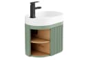 UEV Waschtisch 50cm mit Unterschrank und Wasserhahn Schwarz/Grün Bild 2