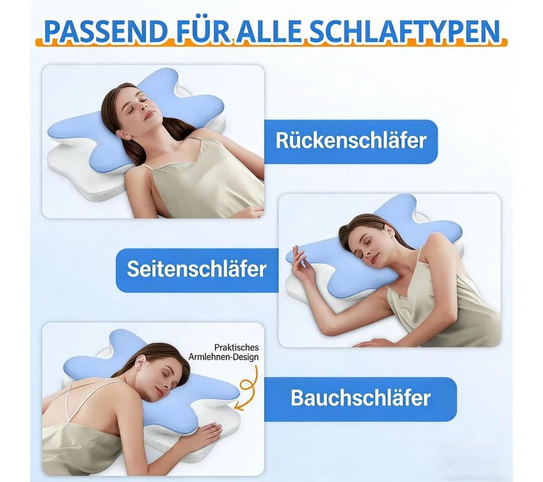 Kityhome Kopfkissen Memory-Schaum Nackenstützkissen - Bild 5