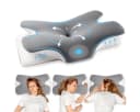 Kityhome Nackenstützkissen Memory Foam 2 Höhenstufen Set Bild 2