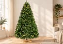Vankel Künstlicher Weihnachtsbaum mit Schneeoptik – dichter realistischer Tannenbaum mit LED-Lichterkette Bild 1