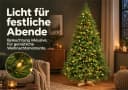 Vankel Künstlicher Weihnachtsbaum mit Schneeoptik – dichter realistischer Tannenbaum mit LED-Lichterkette Bild 4