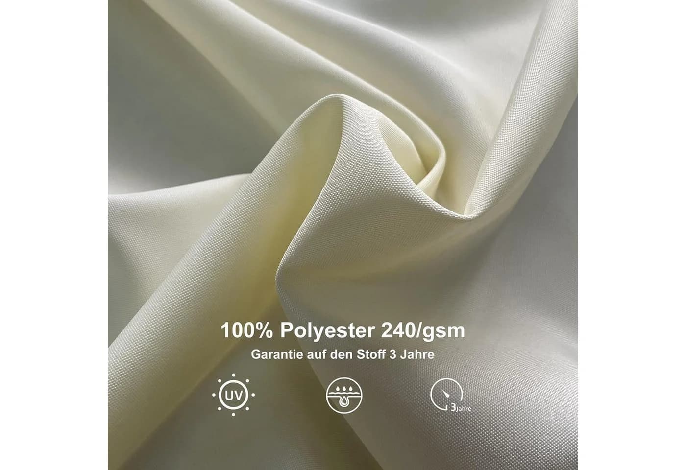 PURPLE LEAF Sonnenschirm Holzoptik Quadratisch Alu UV50+ 360° - Bild 5
