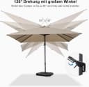 PURPLE LEAF Terrassenschirm Beige 270x270 cm UV50+ Ampelschirm Bild 5