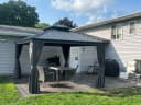 PURPLE LEAF Gartenpavillon Grau mit Stahldach - Wasserdicht & Winterfest Bild 3