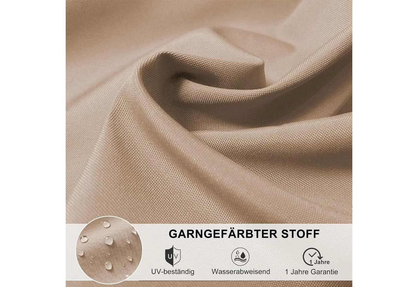 PURPLE LEAF Hollywoodschaukel 3-Sitzer Beige Stahlrahmen PVC Hardtop - Bild 3