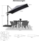 PURPLE LEAF Sonnenschirm Quadratisch 250x250cm UV50+ Aluminium Bild 3