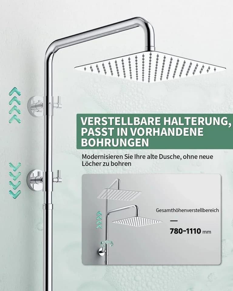Rainsworth Duschsystem mit 25cm Regendusche und Handbrause - Bild 5