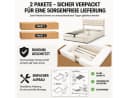 Odikalo Stauraumbett Polsterbett Beige/Grau Samt mit Schubladen Bild 4