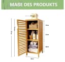 WAOHO Badkommode Badezimmerschrank aus Bambus Bild 1