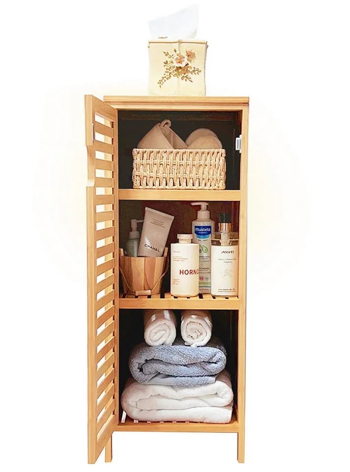 WAOHO Badkommode Badezimmerschrank aus Bambus - Bild 2