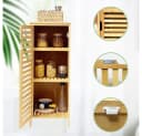 WAOHO Badkommode Badezimmerschrank aus Bambus Bild 4