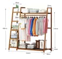 WAOHO Kleiderständer Bambus Freistehend 7 Fächer Garderobe Bild 1