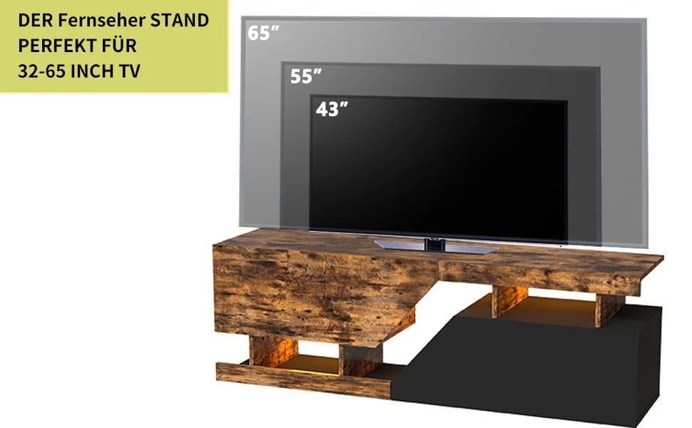 TWSOUL TV-Schrank Modernes Lowboard mit RGB-Beleuchtung - Bild 4