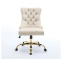 BBWL Polsterstuhl Samt Beige Ergonomisch Höhenverstellbar Bild 1