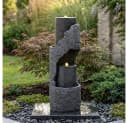 BBWL Zierbrunnen LED Wasserspiel Grau Kunststein Optik Bild 2