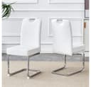 BBWL Esszimmerstuhl 2er Set Schwarz Kunstleder Metall Bild 3