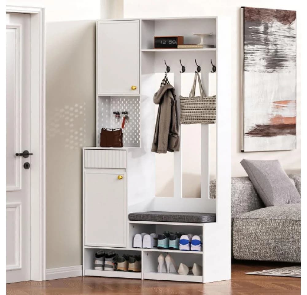 BBWL Garderobenschrank Garderobenset mit Sitzbank und Stauraum - Bild 3