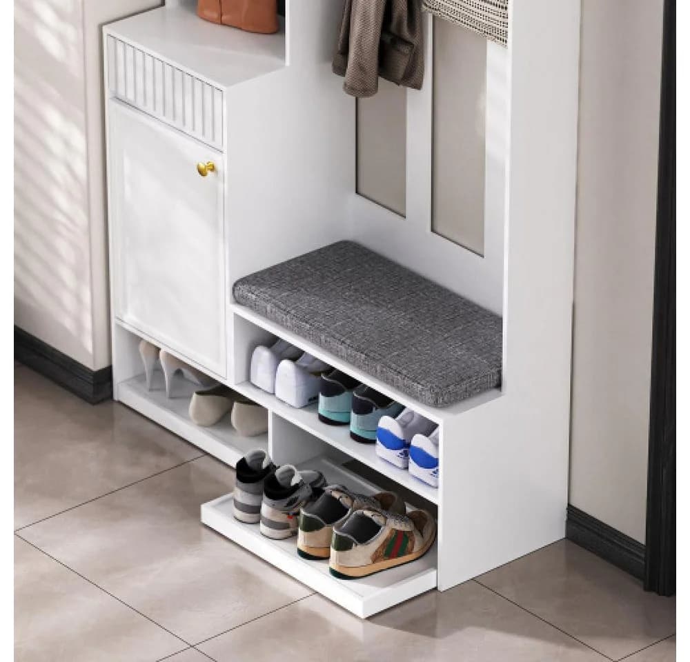 BBWL Garderobenschrank Garderobenset mit Sitzbank und Stauraum - Bild 4