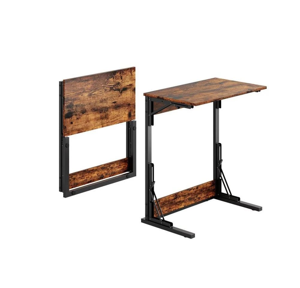 BBWL Klapptisch 2er-Set C-förmig Braun Metallrahmen - Bild 2