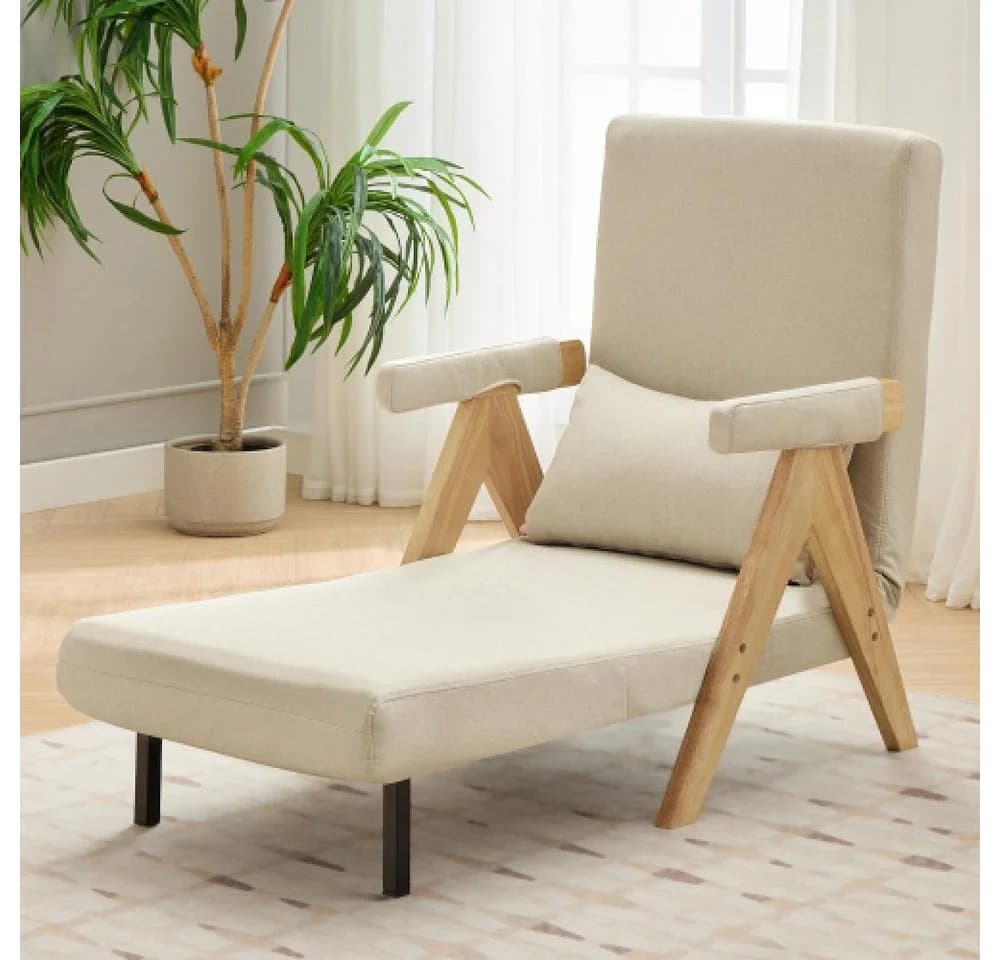 BBWL 3-in-1 Umbausessel Leinen Beige verstellbar - Bild 4