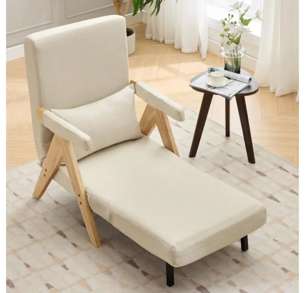 BBWL 3-in-1 Umbausessel Leinen Beige verstellbar - Bild 5