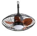 BBWL Deckenventilator 51 cm mit LED Licht, DC Motor, Fernbedienung, schwarz Bild 1