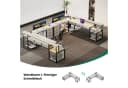 BBWL Computertisch mit 7 Schubladen, RGB-LED & Steckdosen Weiß Bild 5