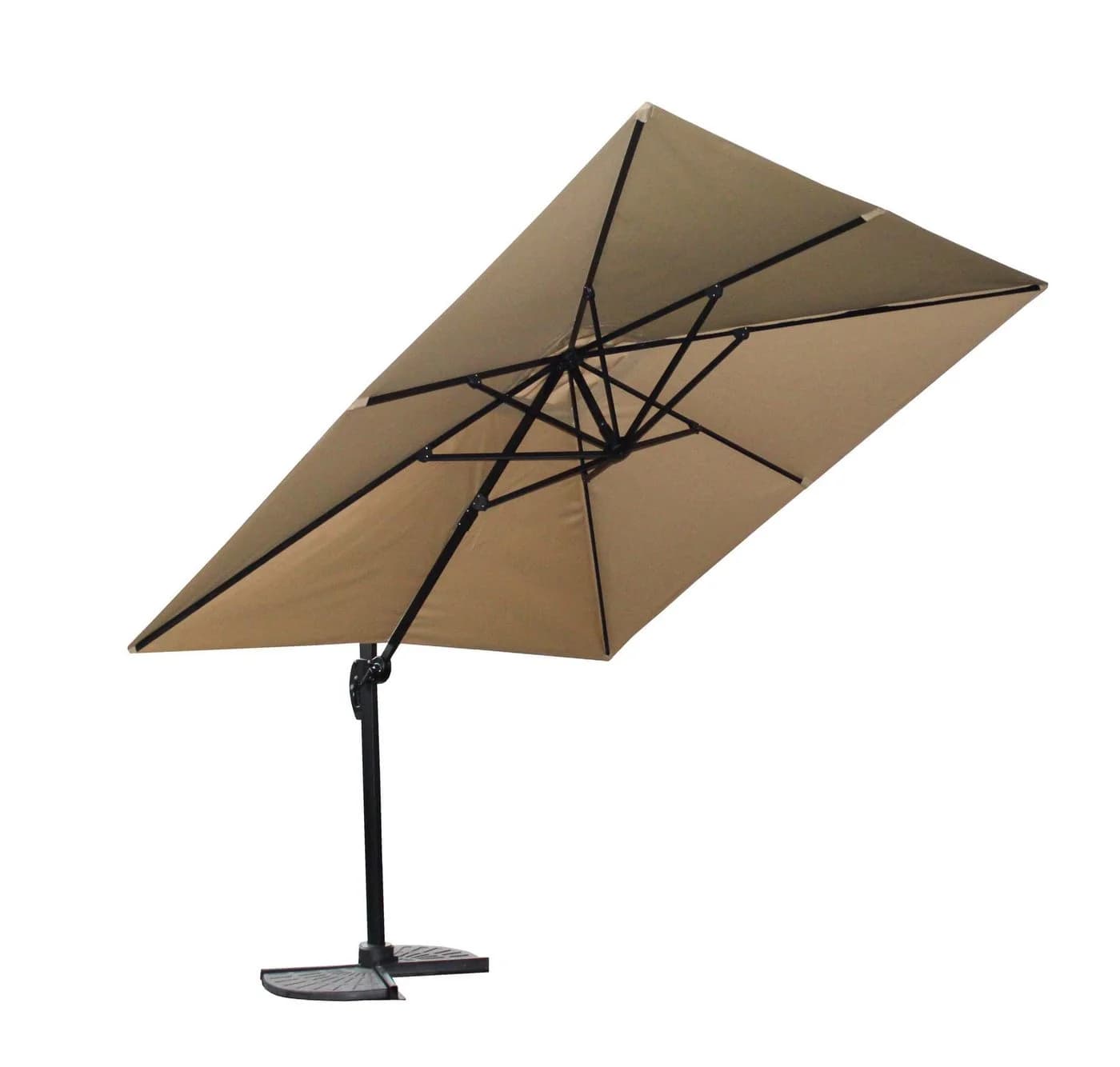 BBG Pavillon Rom Sonnenschirm 3x3m Aluminium Eisen 360° Drehfuß - Bild 2